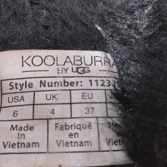 Koolaburra by UGG Fuzz On Faux-Fur Slide Sandals Slippers Black 1123352 Size 6 - Picture 10 of 12